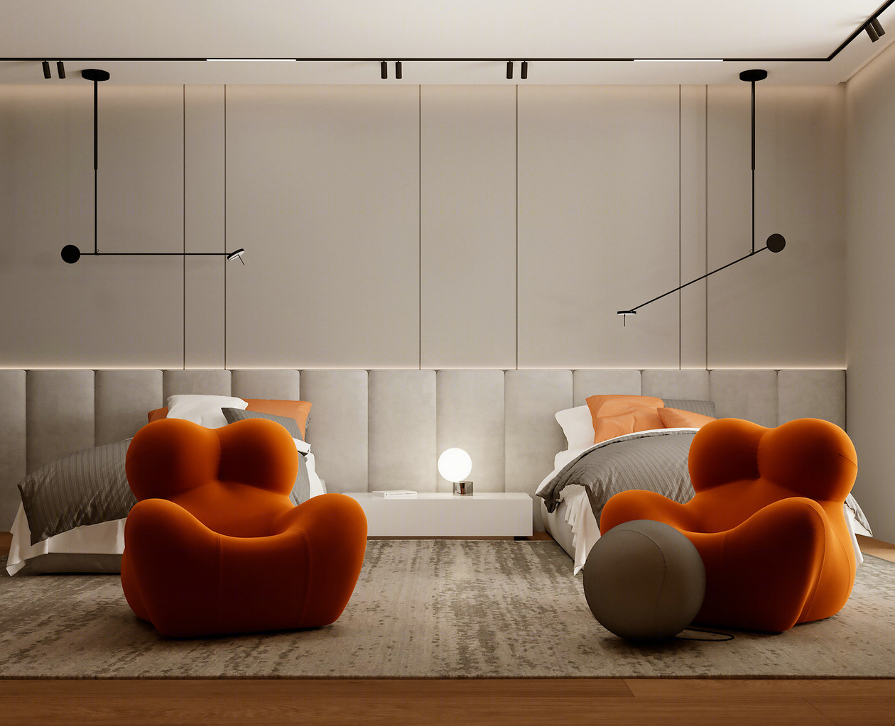 210㎡暖色系住宅设计 打造舒适慢生活-16