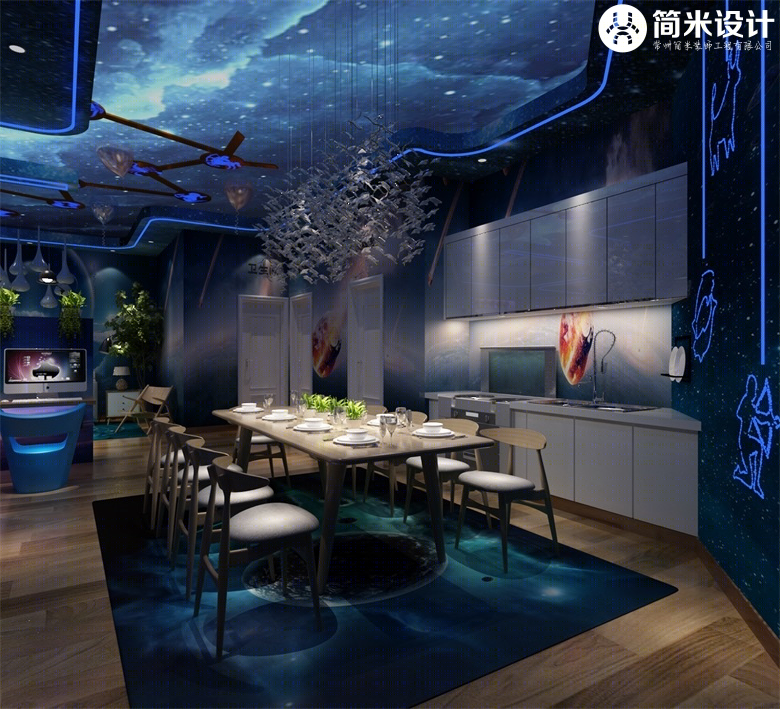 主题轰趴馆设计-星空主题                     -0