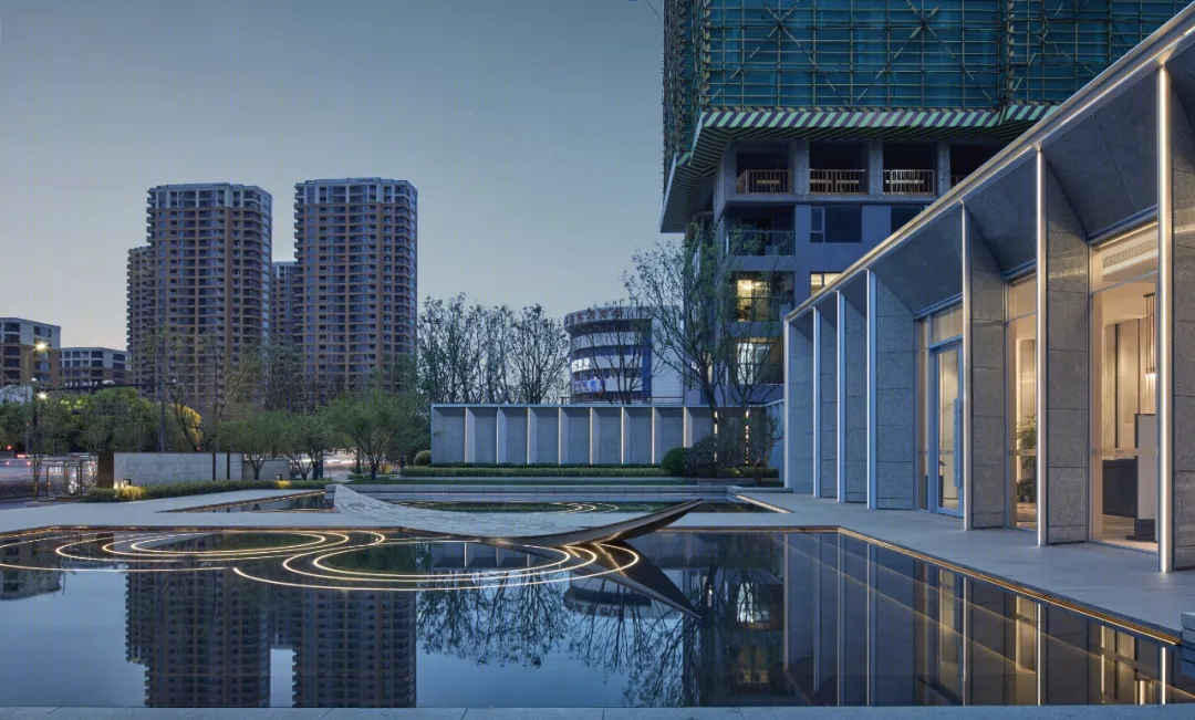 杭州新希望华发锦粼云荟示范区景观——水韵婉约,空间转换-3
