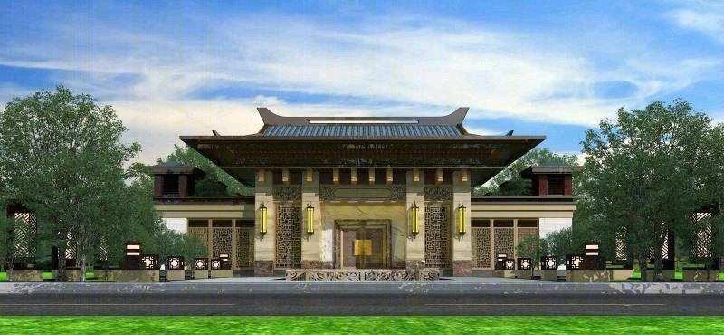 中国院子,新中式大宅设计,狮子座建筑设计-3