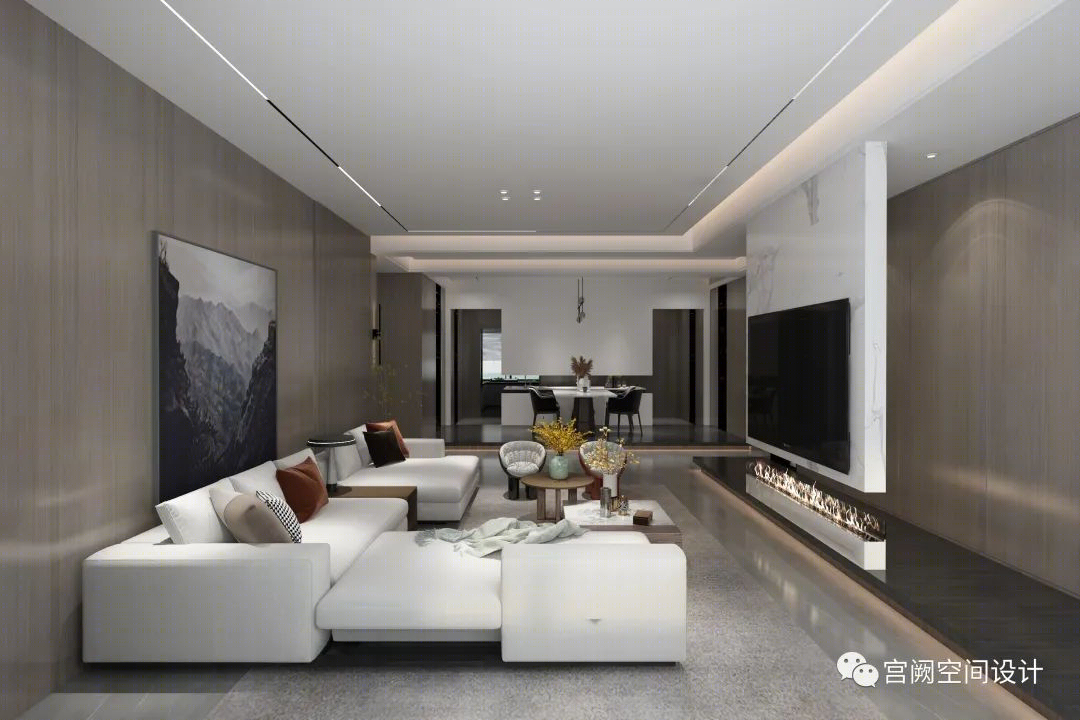 锦河湾现代简约美宅丨中国河北丨宫阙空间设计-12