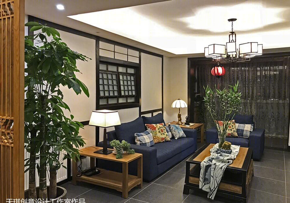 汉唐风雅致小院，原木绿植共融自然-34