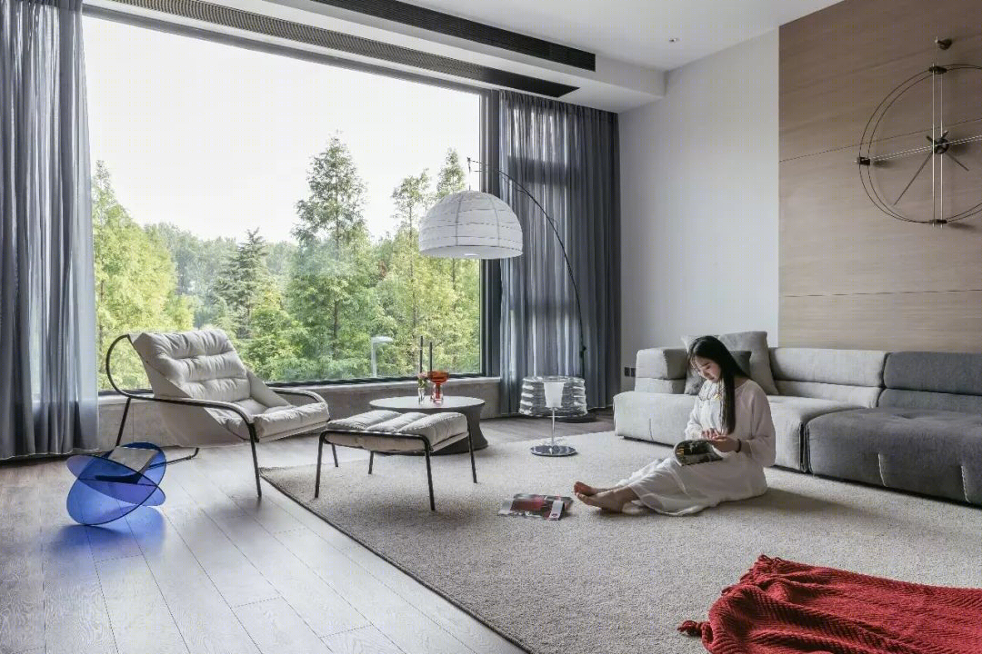 自然侘寂，淮安五洲龙湾灰色系空间设计-3