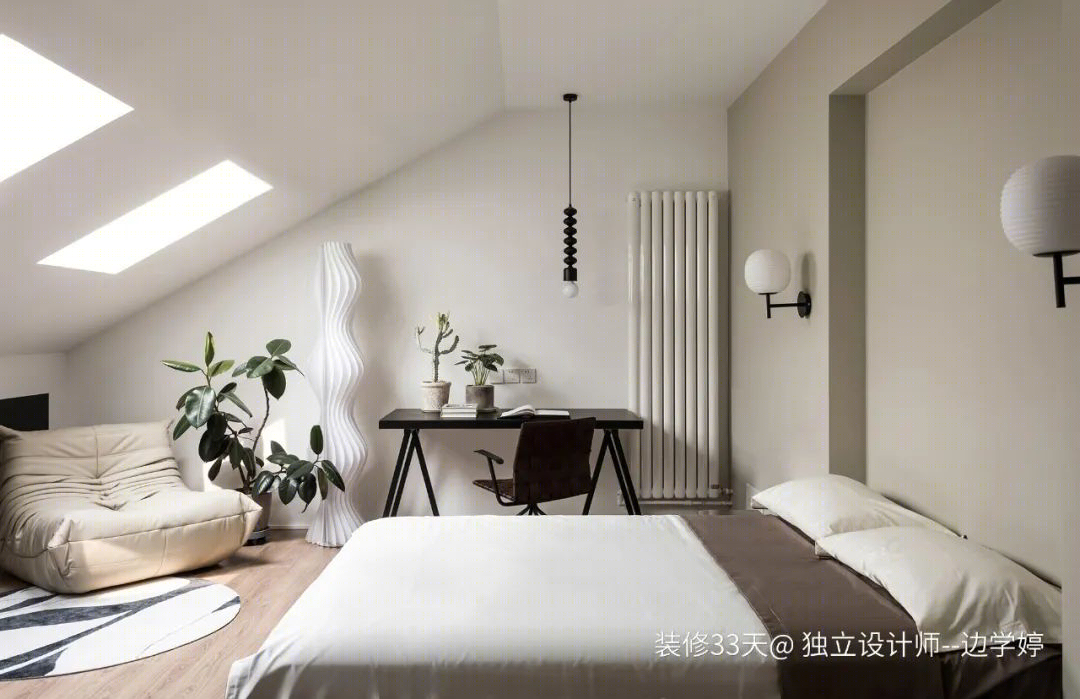北京海淀区 80 平现代斜顶跃层丨中国北京丨独立设计师边学婷(北京)-29