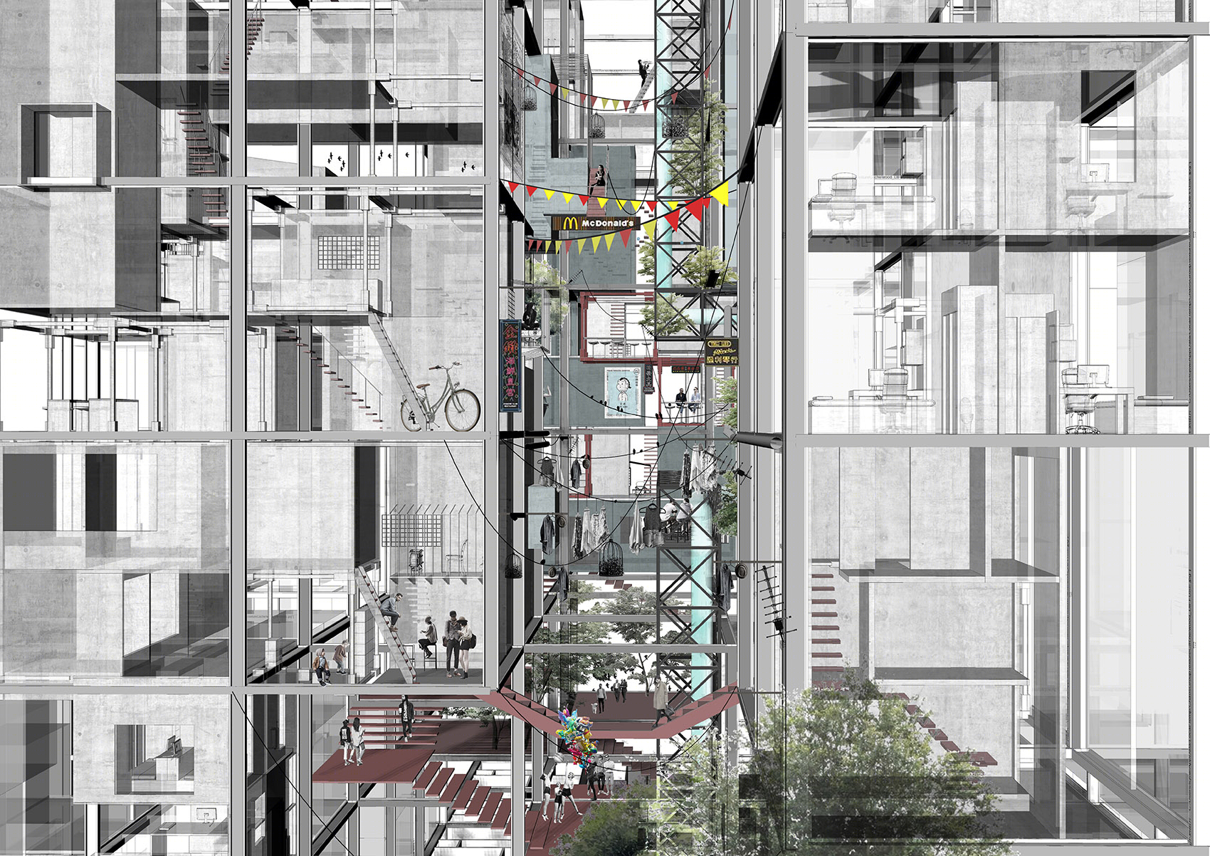 河北工业大学建筑学四年级高层设计展-54