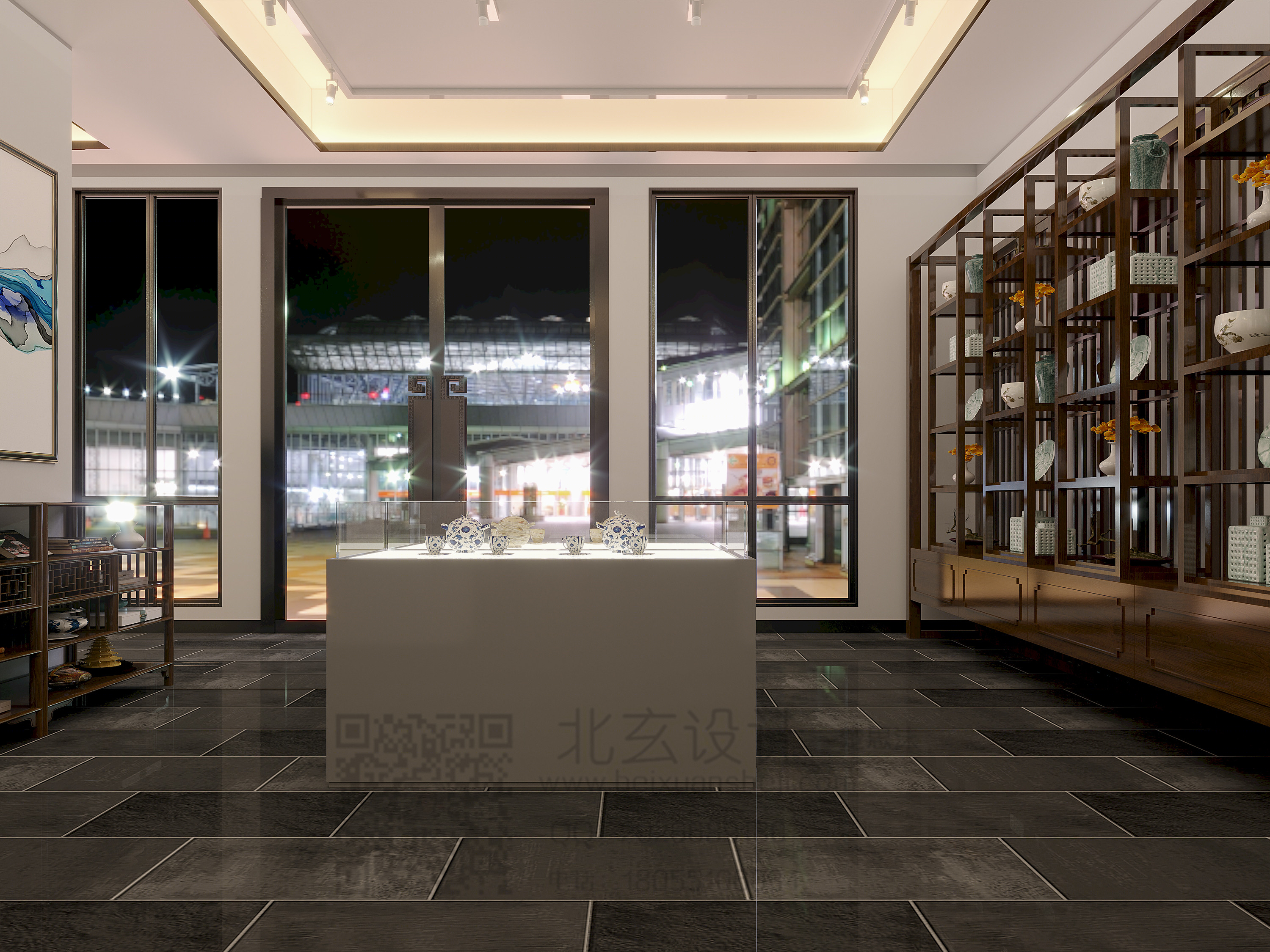 新中式酒楼——瓷器展厅-1