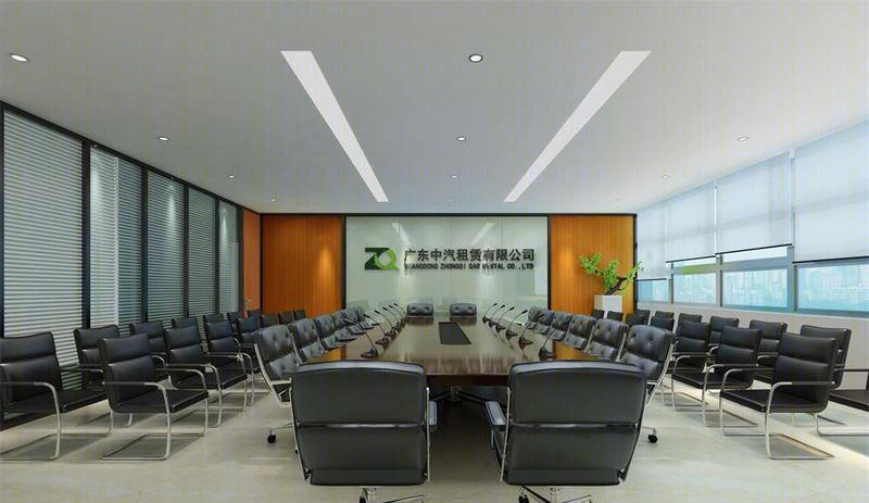 中汽租赁简约风办公室设计，绿色木色营造干练氛围-3