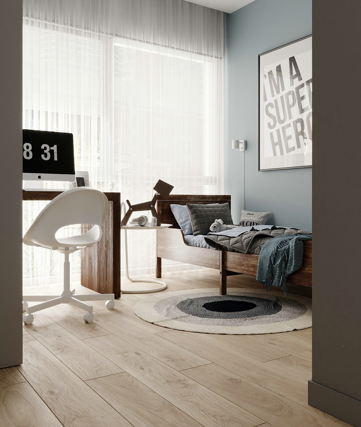 粉色+绿色 打造出清新雅致的住宅！-18