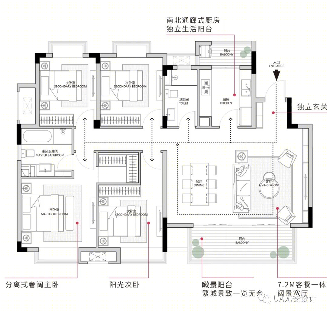 四开间朝南户型设计丨中国重庆丨UA尤安设计等-79