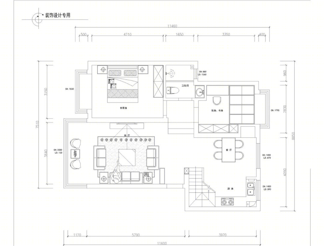 安厦 160m²现代轻奢复式楼 | 优雅绿注入简约生活艺术-17