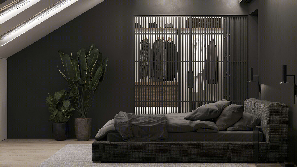 原木与高级黑  打造出精致沉稳的住宅！-18