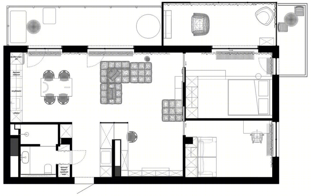 120㎡明斯克现代简约公寓，艺术与实用兼具-3