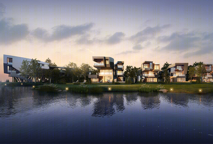 成都麓湖生态城黑玉岛住宅景观-17