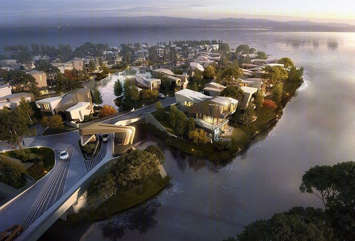 成都麓湖生态城黑玉岛住宅景观-18