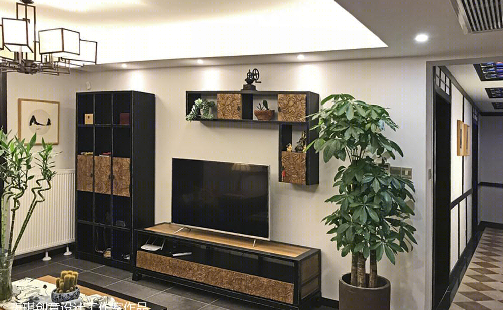 汉唐风雅致小院，原木绿植共融自然-36