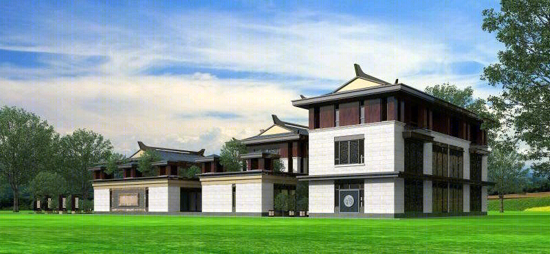 中国院子,新中式大宅设计,狮子座建筑设计-9