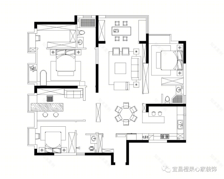 新光天地 189m²现代中式,LDK 一体化理念打造温馨家园-6