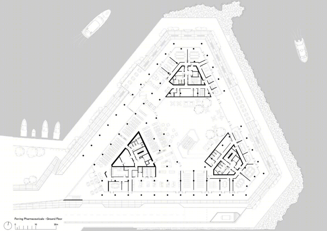 丹麦哥本哈根三角形玻璃穹顶办公室丨福斯特建筑事务所-39