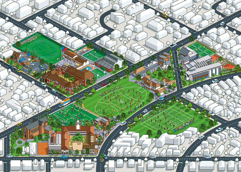 墨尔本 Brighton Grammar School 校园地图设计-0