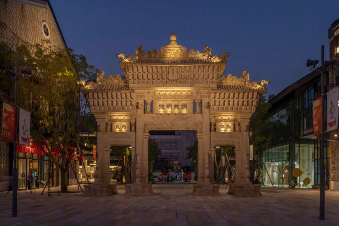 顺德曲水湾风情商业街,古今时光穿梭的照明设计-34