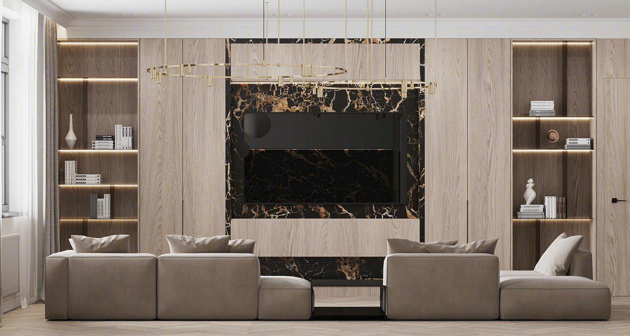 200㎡浅色系空间设计-2