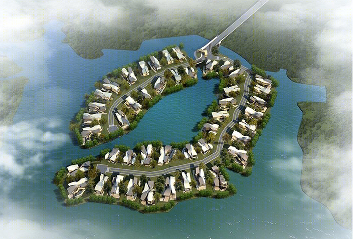 成都麓湖生态城黑玉岛住宅景观-19