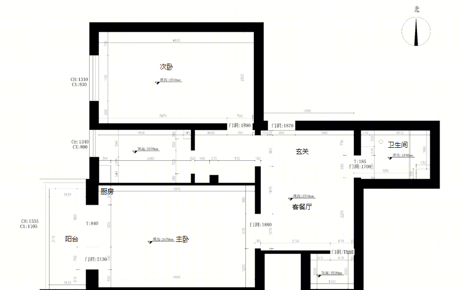 73㎡二手房改造丨恺天室内设计-0