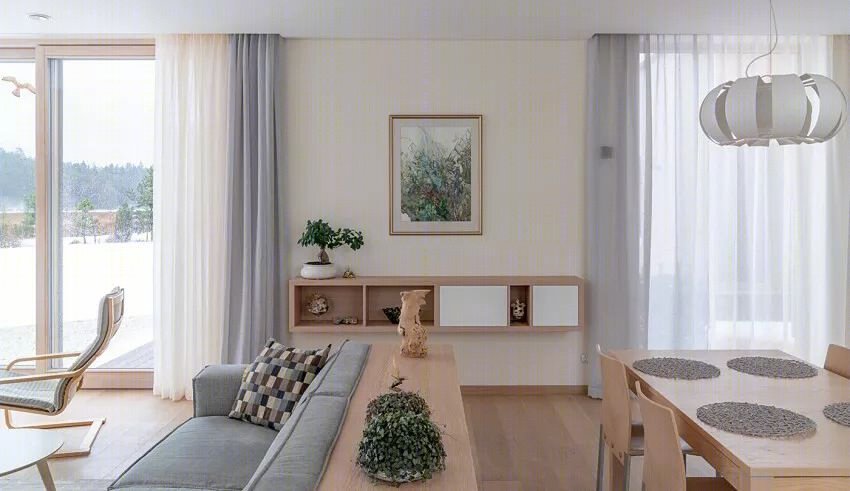 立陶宛自然系透亮住宅 | 木质玻璃阶梯打造室内外和谐共融-8