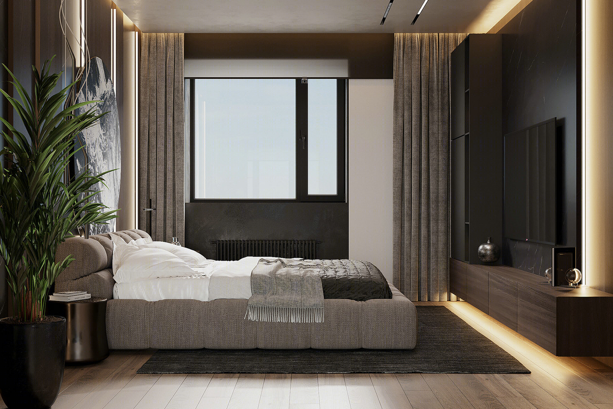 210㎡暖色系住宅设计 打造舒适慢生活-20