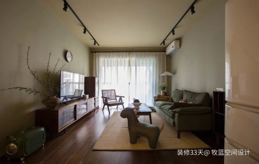 广州 88 平复古三室丨中国广州丨牧蓝空间设计(广州)-9