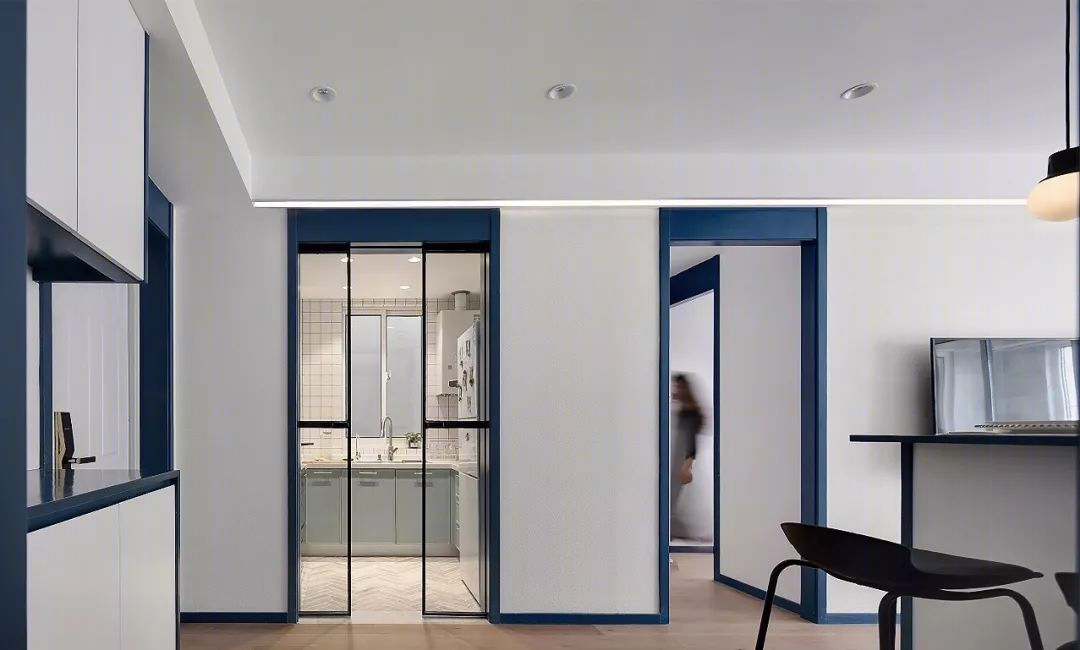 蓝白北欧小屋，小空间大利用-13