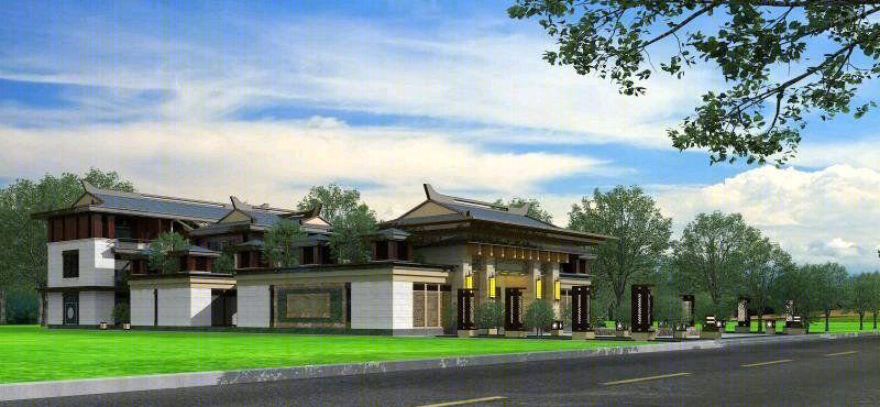 中国院子,新中式大宅设计,狮子座建筑设计-17