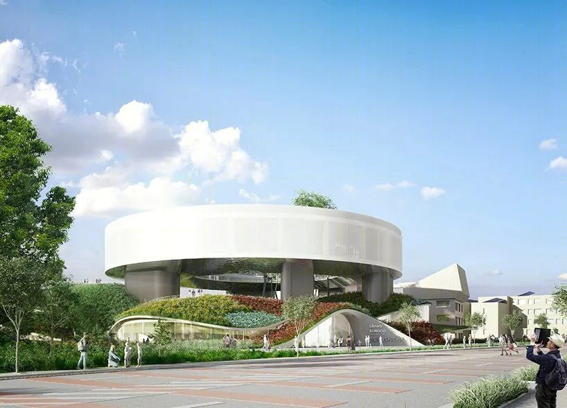 环状云山 · 仁川松岛国际城新公共图书馆设计丨韩国丨HOTT 建筑事务所-7
