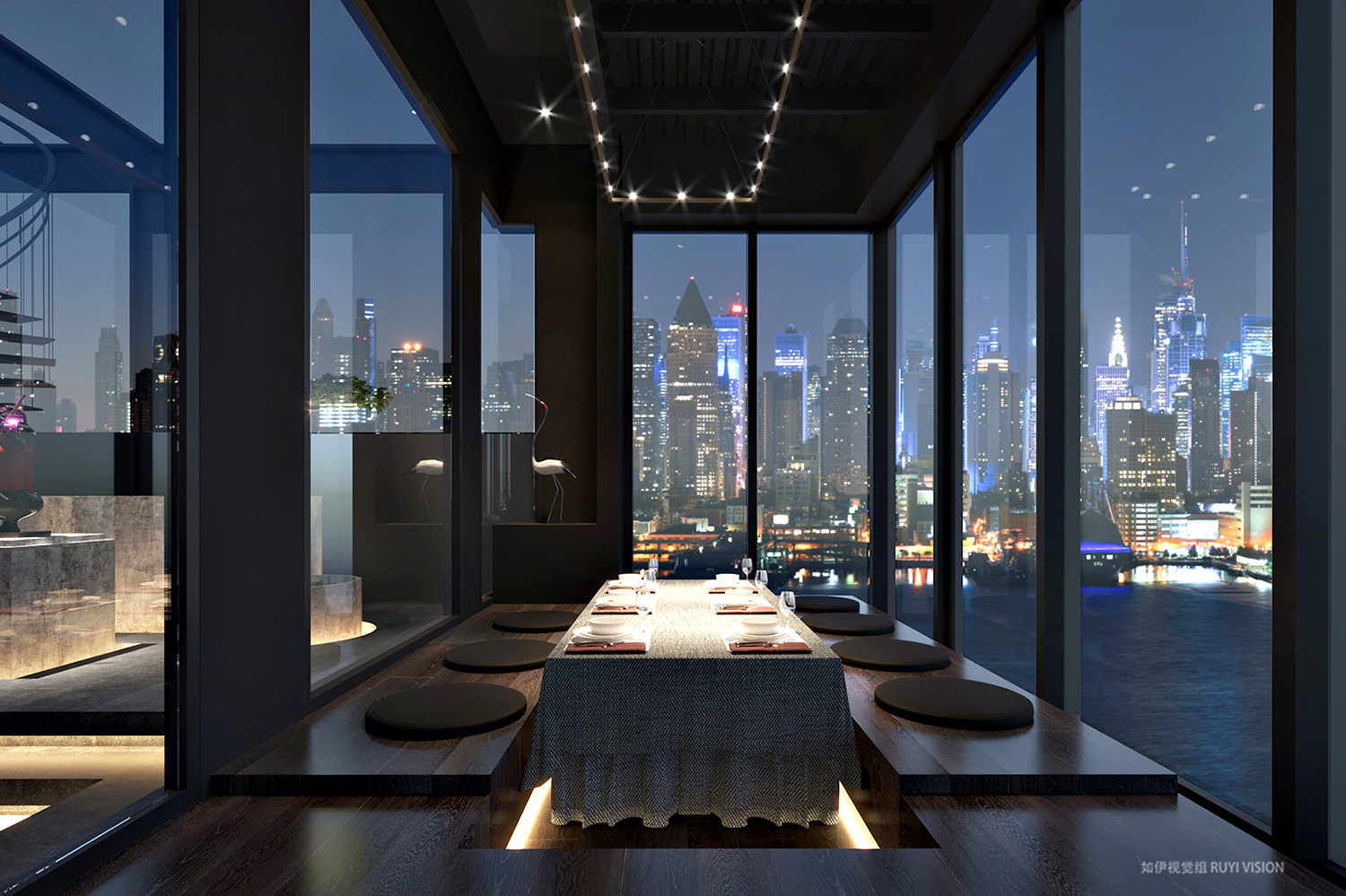 如伊视觉餐厅展厅空间设计-6