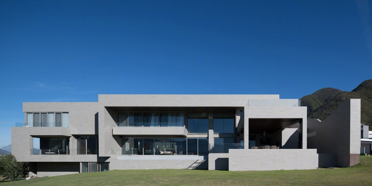 墨西哥 M+B Residence | 玻璃与线性设计的奢华独栋住宅-2