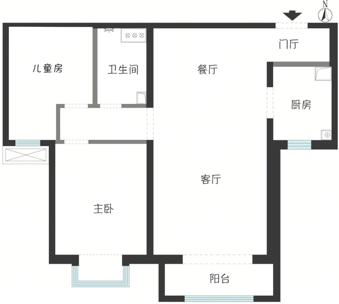 97㎡都市风暖灰色木纹独居魅力丨JORYA玖雅-3