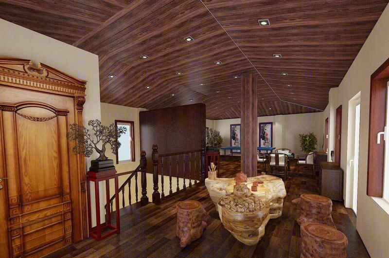 刘作波丨王哥庄自建别墅 新中式风格-1