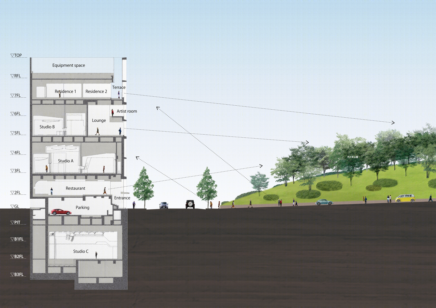 日本 Shibuya Studio Tanta 混合功能建筑-47