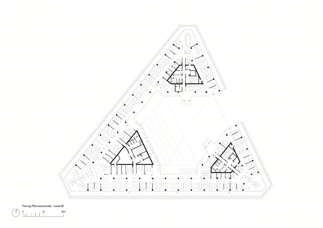 丹麦哥本哈根三角形玻璃穹顶办公室丨福斯特建筑事务所-44