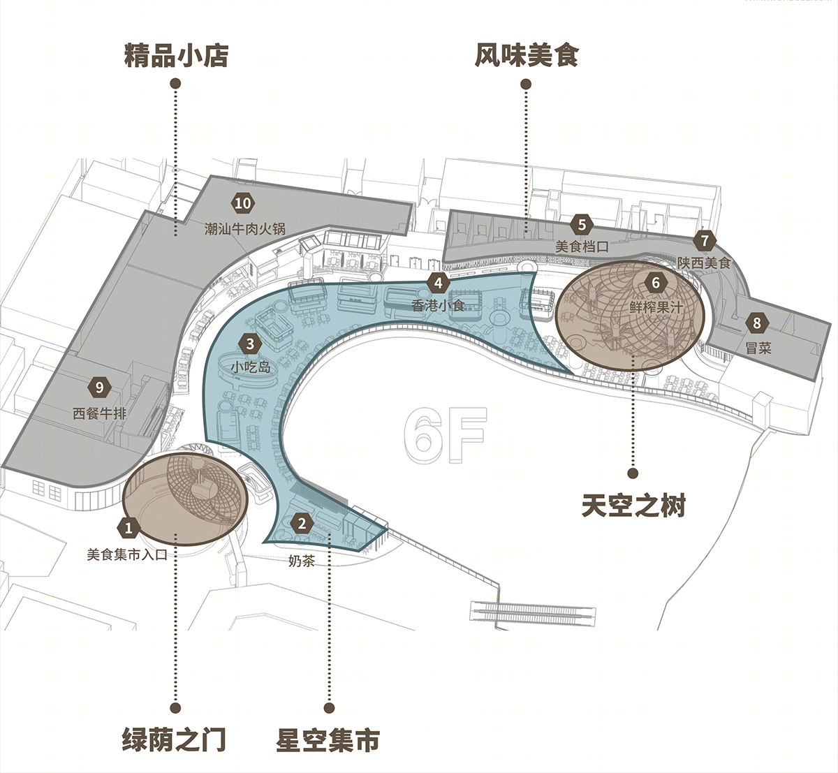 天空之树 · 沈阳万象城美食街区设计丨中国沈阳丨金枫设计-22