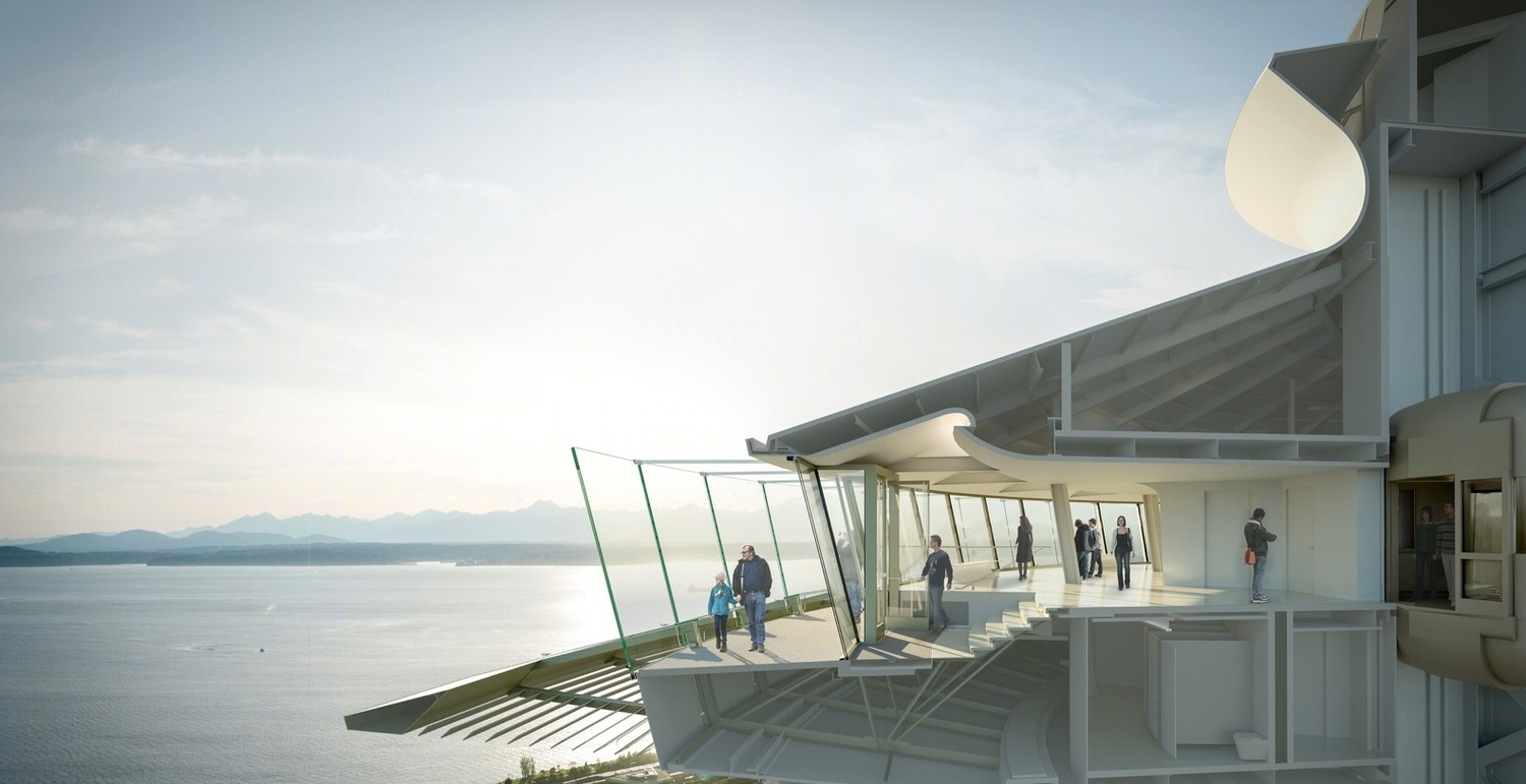 西雅图太空针塔翻新 打造 360 度全景视野-5