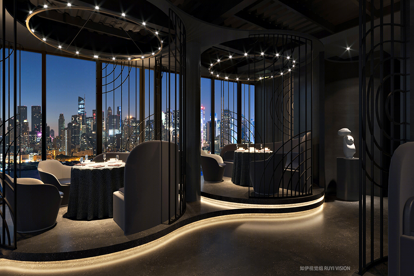 如伊视觉餐厅展厅空间设计-9