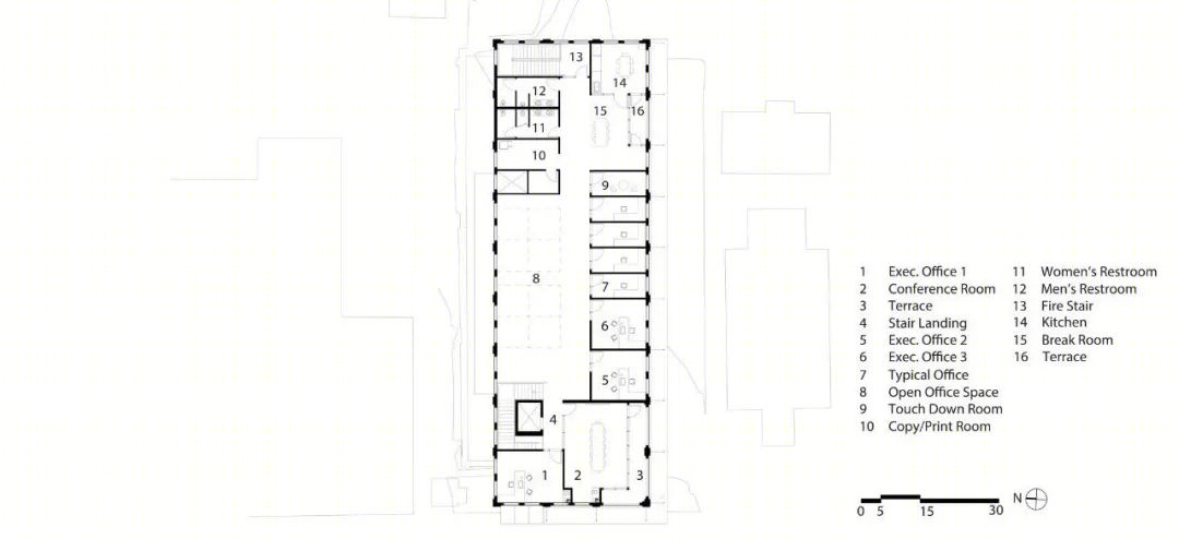 小体量办公建筑的当代与历史融合丨美国丨Wang Architects-46