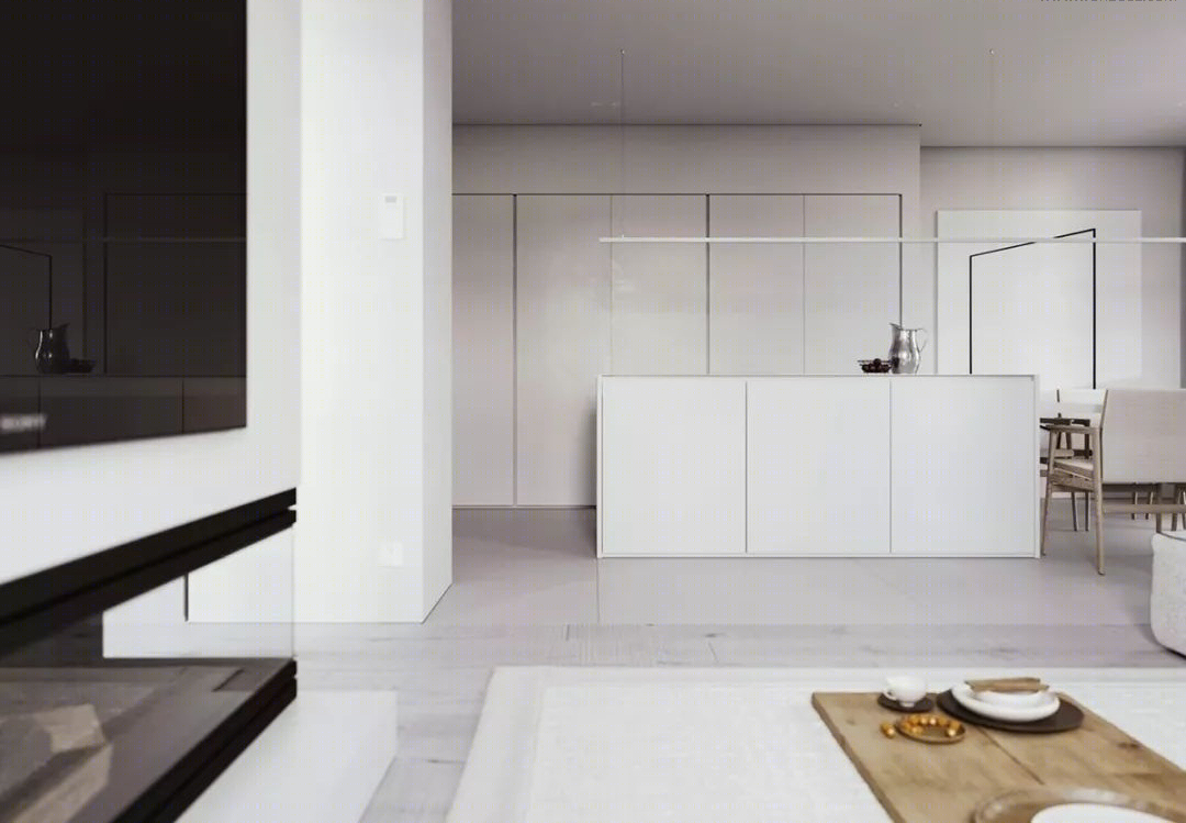 基辅简约公寓，纯白空间中的生机与无压-6