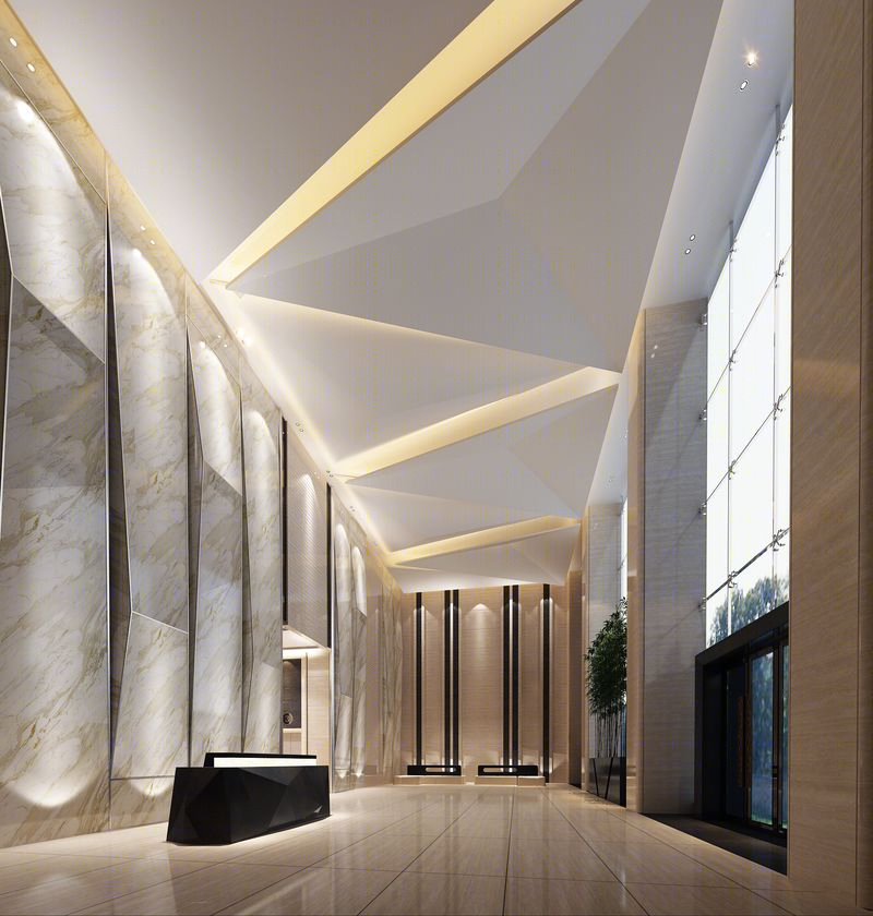 欧东强丨办公建筑丨办公大楼大堂及公共空间设计-2