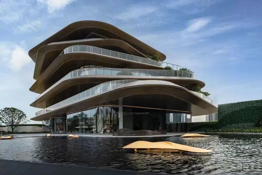 鹏瑞佛山三龙湾项目展示中心丨中国佛山丨深圳市库博建筑设计事务所有限公司(立方设计)-9
