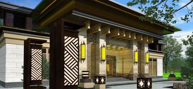 中国院子,新中式大宅设计,狮子座建筑设计-19