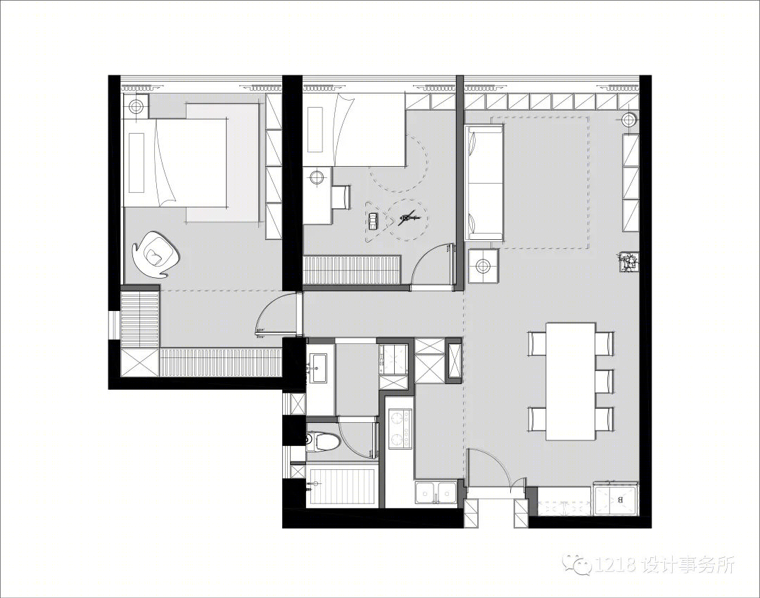 广州中信广场 92m²新中古风住宅设计丨中国广州丨1218 设计事务所-53