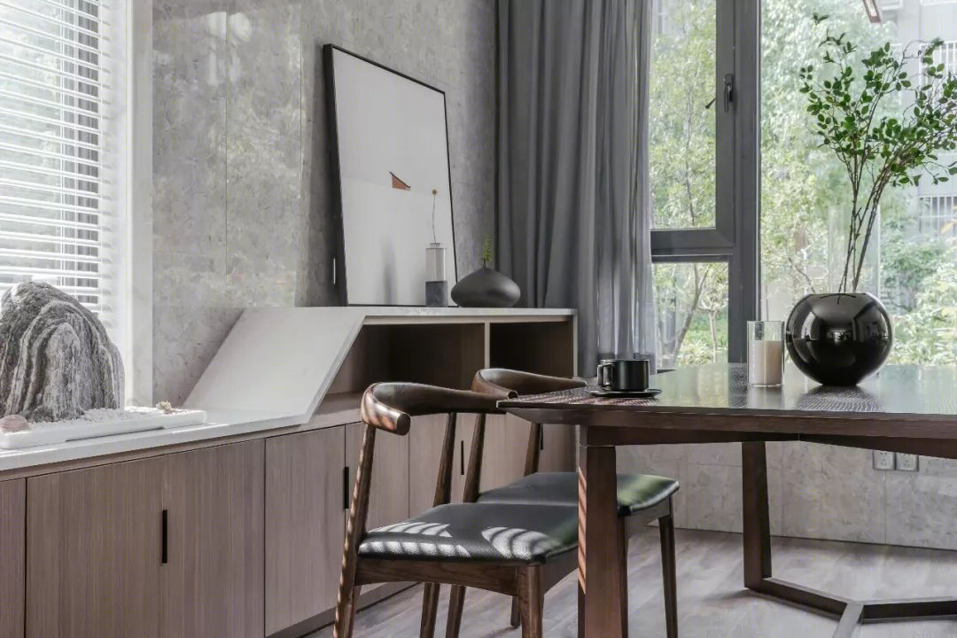 自然侘寂，淮安五洲龙湾灰色系空间设计-12