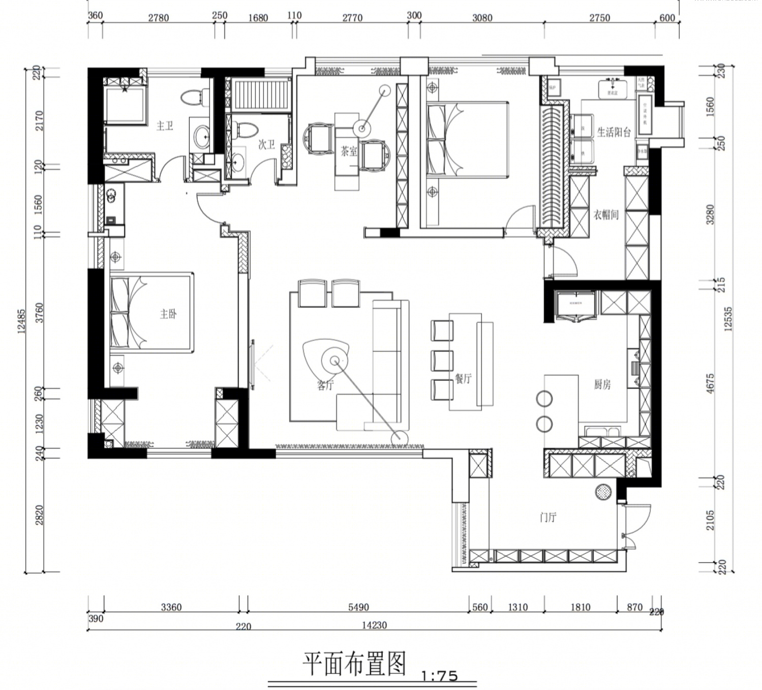 素朴简练，MUJI 生活--银泰·泰悦湾 170㎡设计案例-20